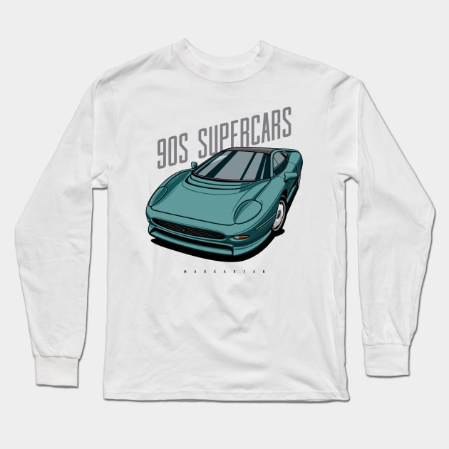 90s supercars - xj220 Long Sleeve T-Shirt by Markaryan